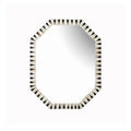 Handcrafted Black & Ivory Bone Inlay Octagon Wall Mirror